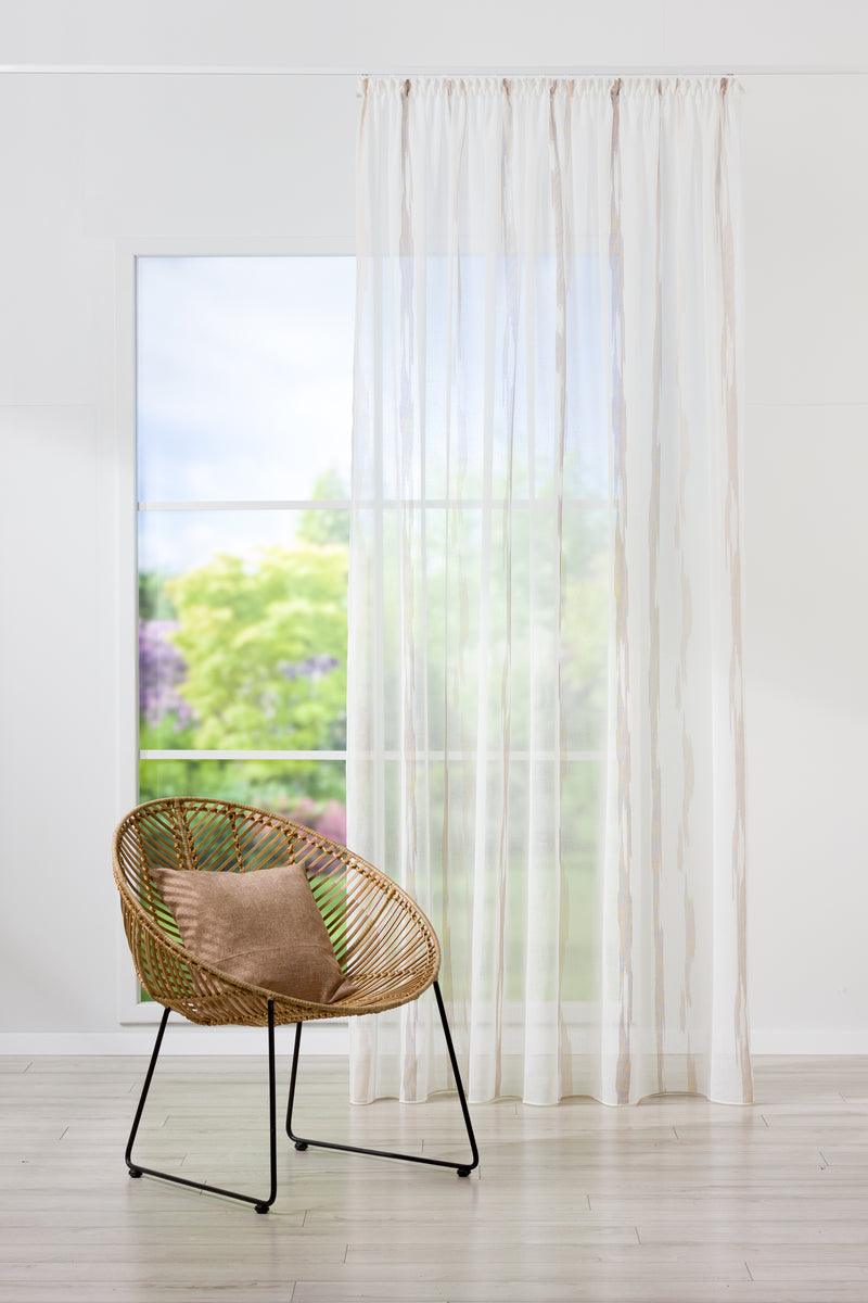 IMPERIA Brown Custom Made Curtains - sheer