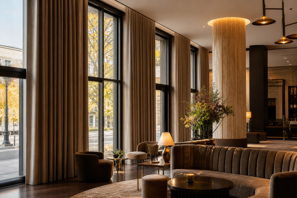 Boutique hotel lobby