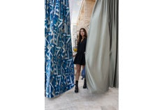 SALTO blue Custom Made Curtains