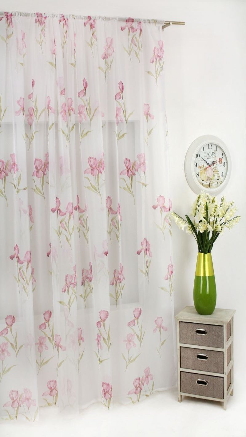 JUDIE Floral Custom Made Curtains - sheer