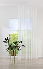 ALIZEE Beige Custom Made Curtains - sheer