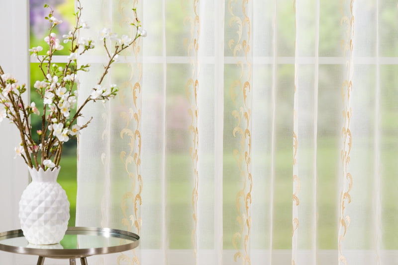 CLARISSA cream Custom Made Curtains - Sheer