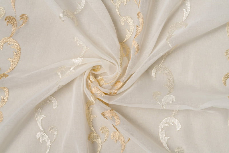 CLARISSA cream Custom Made Curtains - Sheer