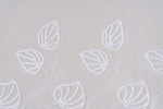 FOGLIA white floral sheer Custom Made Curtains