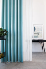 GARBO Beige Custom Made Curtains - sheer