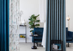 GENTIANA green Custom Made Curtains - Sheer