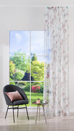 GENTIANA green Custom Made Curtains - Sheer