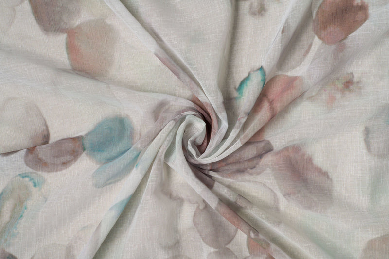 GENTIANA green Custom Made Curtains - Sheer