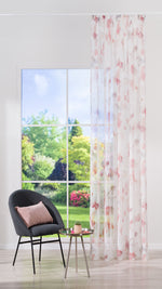 GENTIANA terracotta Custom Made Curtains - Sheer