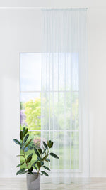 LEAF turquoise sheer Custom Made Curtains