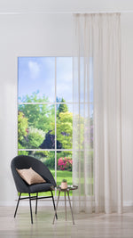 LOULOU Beige Custom Made Curtains - sheer