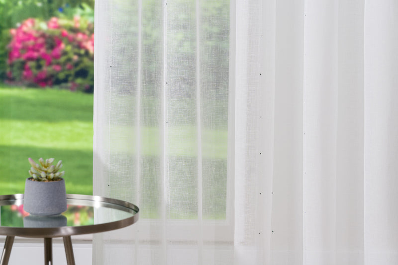 LOULOU White Custom Made Curtains - sheer