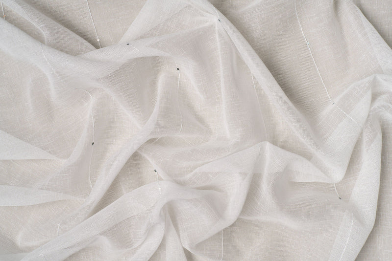 LOULOU White Custom Made Curtains - sheer
