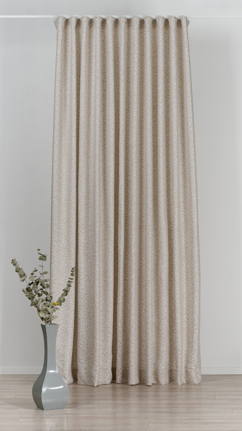 MENDOZA beige Custom Made Curtains