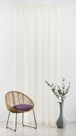 MIRANDA cream Custom Made Curtains - Sheer