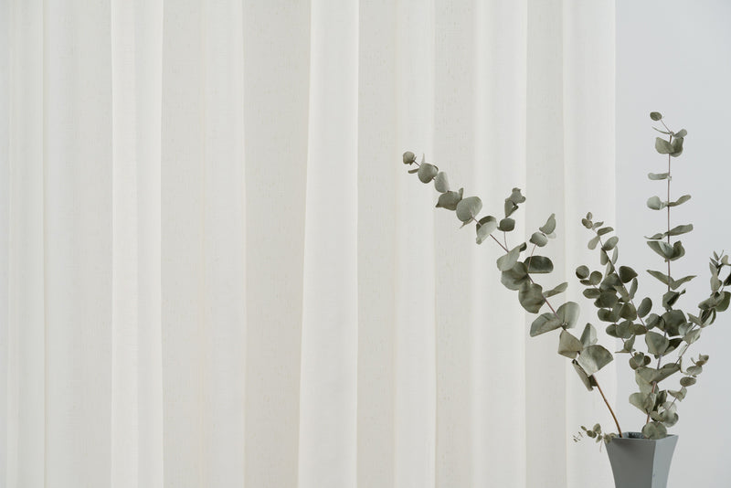 MIRANDA cream Custom Made Curtains - Sheer