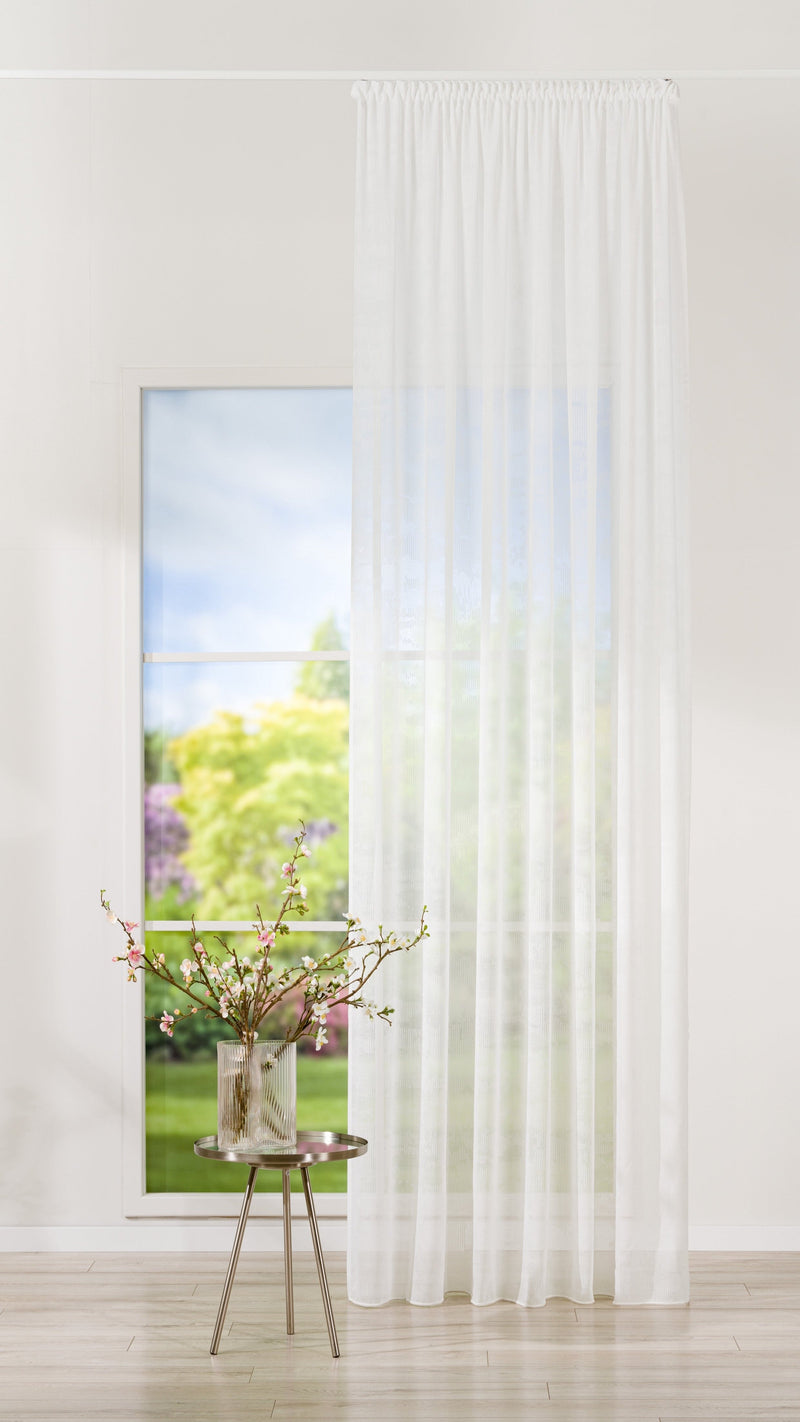 NOCHE white sheer Custom Made Curtains