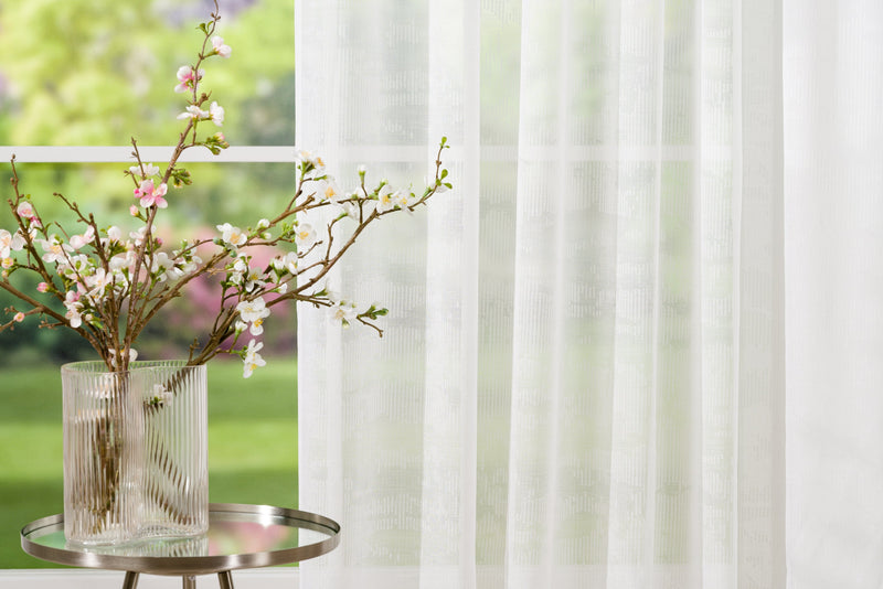 NOCHE white sheer Custom Made Curtains