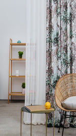 ODEON Cream Custom Made Curtains - sheer