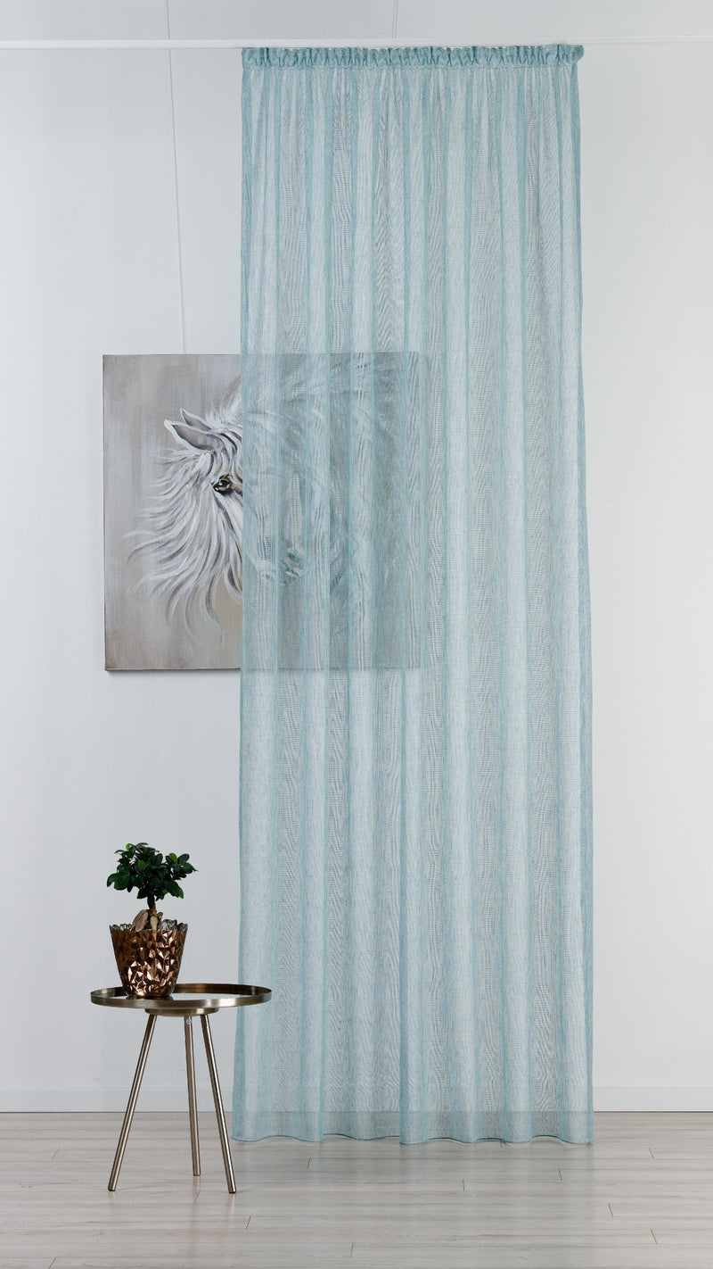 PRIMO Turquoise Custom Made Curtains - sheer
