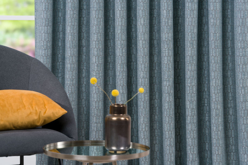 Bilgola turquoise Custom Made Curtains