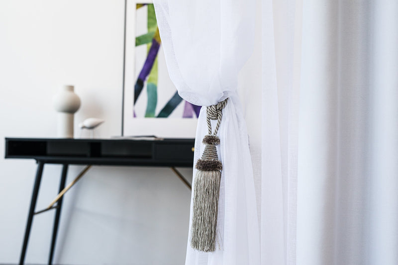 SAMARA white Custom Made Curtains - Sheer
