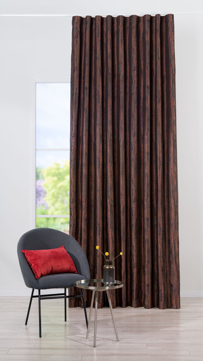 Lavander Bay terracotta Custom Made Curtains