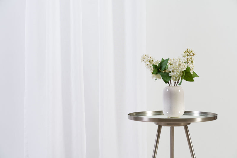 VICENZA White Custom Made Curtains - sheer