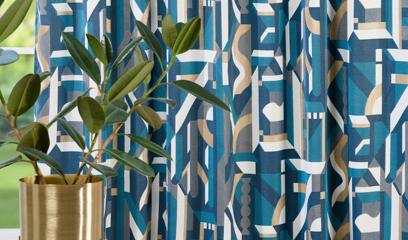 SALTO blue Custom Made Curtains