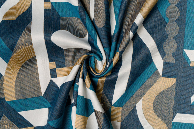 SALTO blue Custom Made Curtains