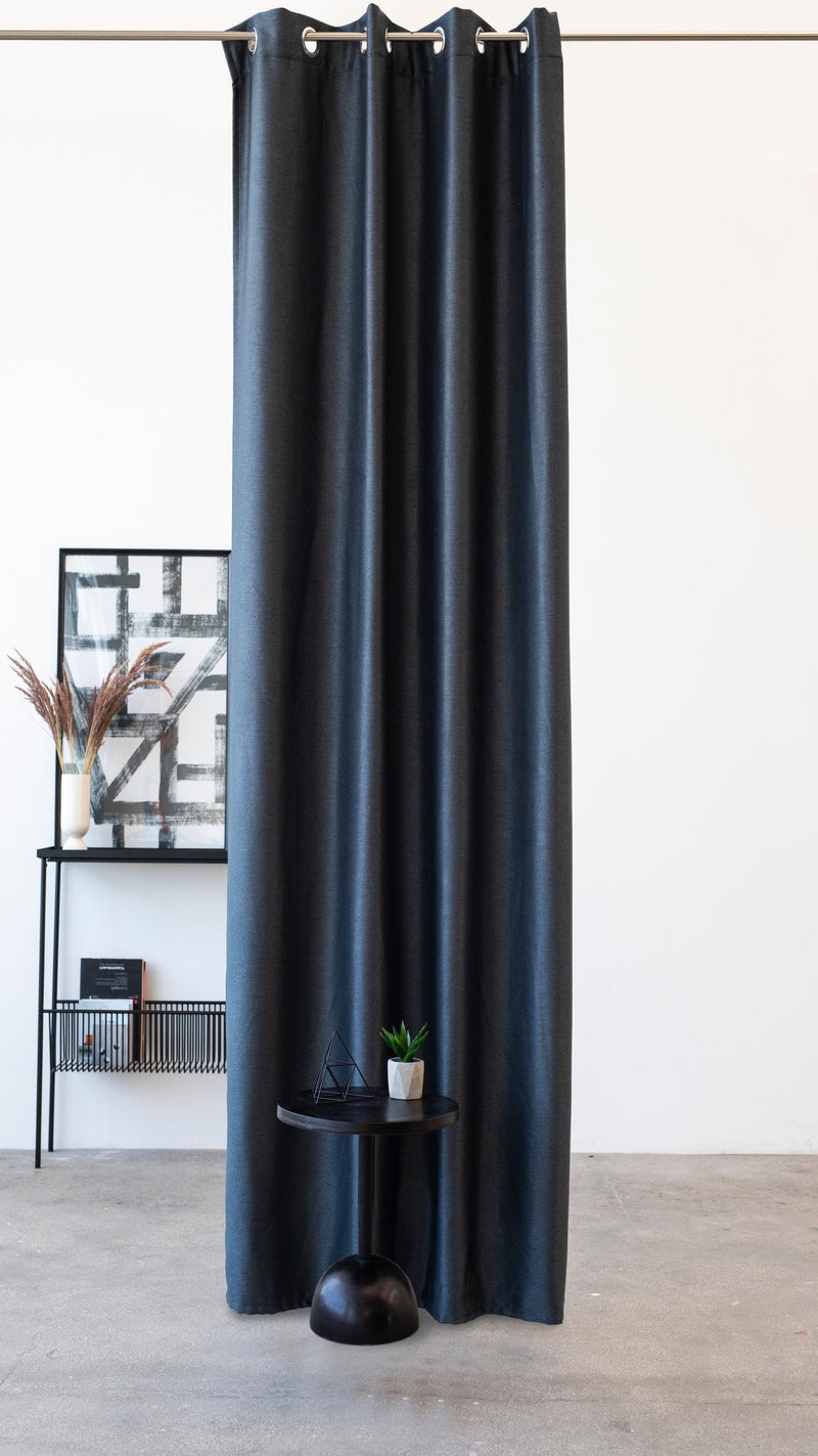 TORRE dark grey Custom Made Curtain