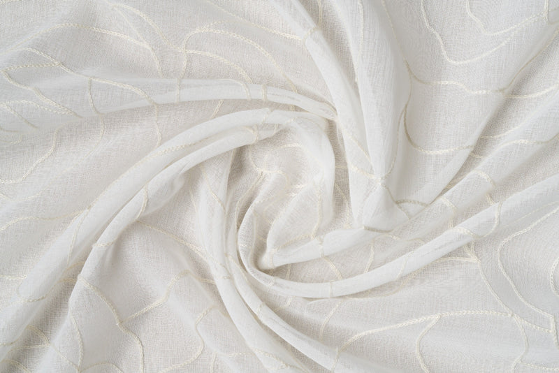 AMANDA Cream floral Custom Made Curtains - sheer