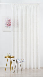 AMANDA Cream floral Custom Made Curtains - sheer