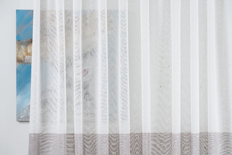 BRELLA Coffee/ Brown Custom Made Curtains - sheer