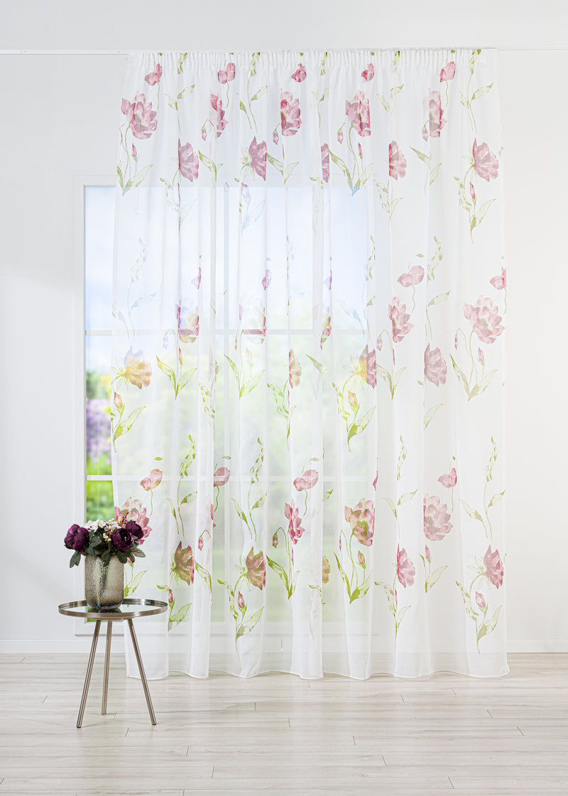 NUBIA Floral Custom Made Curtains - sheer