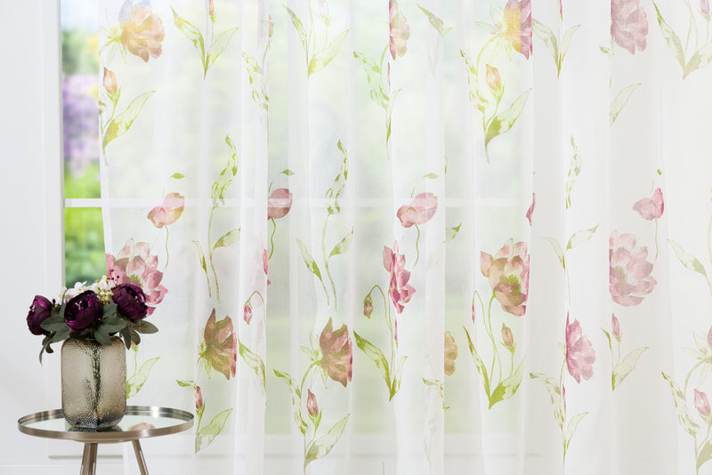 NUBIA Floral Custom Made Curtains - sheer
