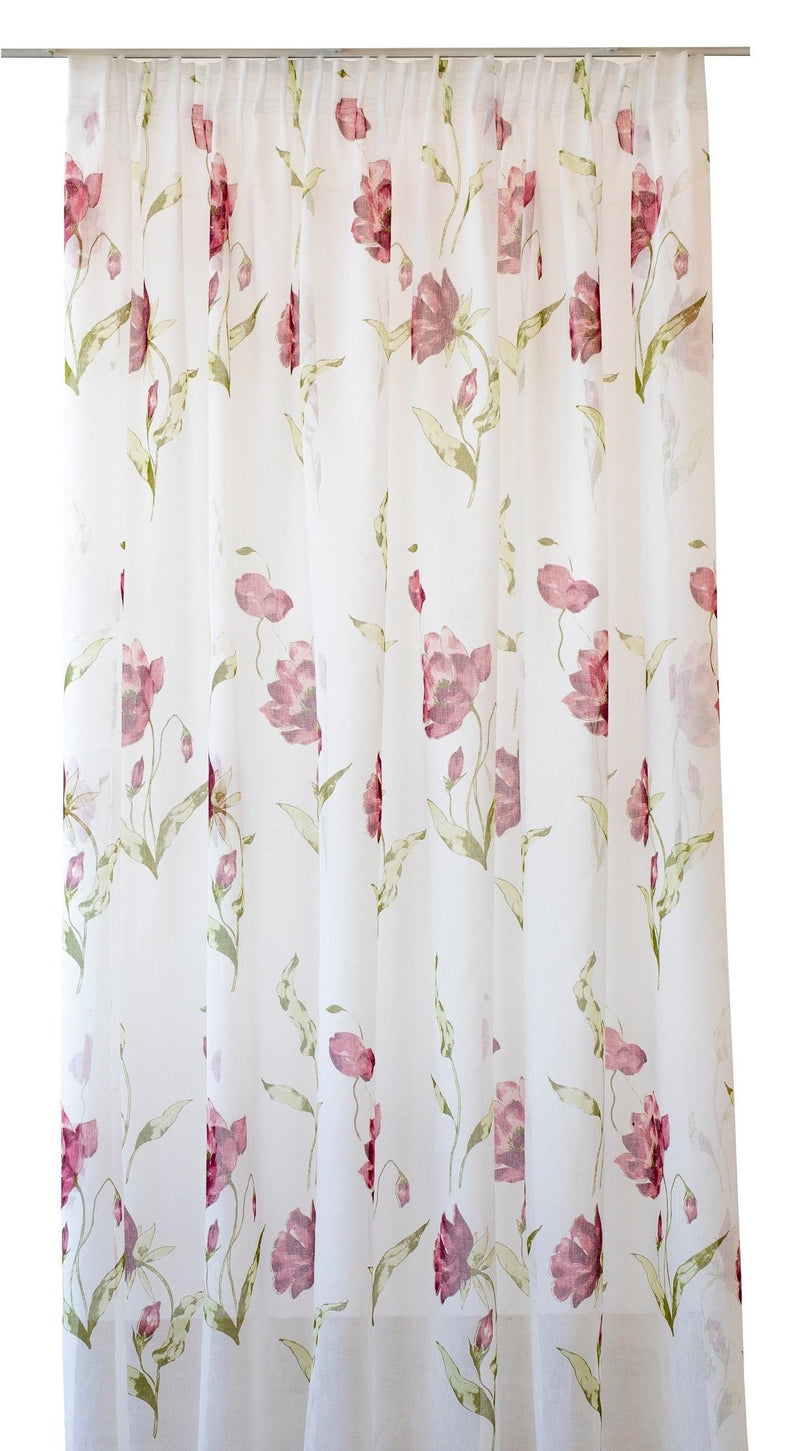 NUBIA Floral Custom Made Curtains - sheer