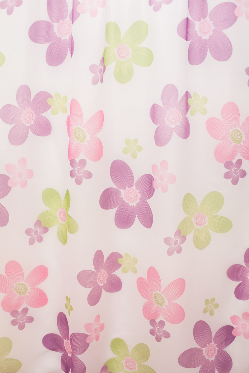 SILAN Purple floral Custom Made Curtains - sheer