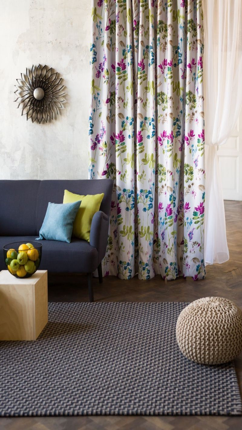 TRELLISE floral Custom Made Curtains