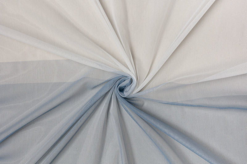 VIVA White/ blue Custom Made Curtains - sheer