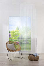 VIVA White/ grey Custom Made Curtains - sheer