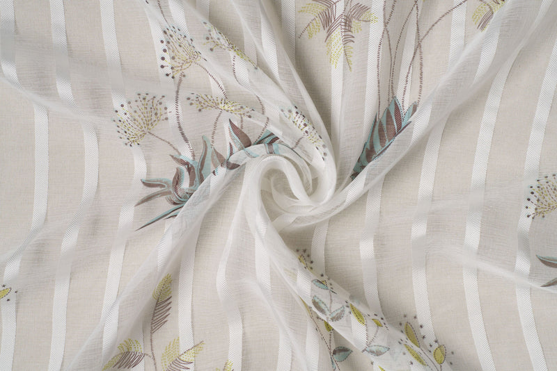 WAIKIKI Floral Custom Made Curtains - sheer