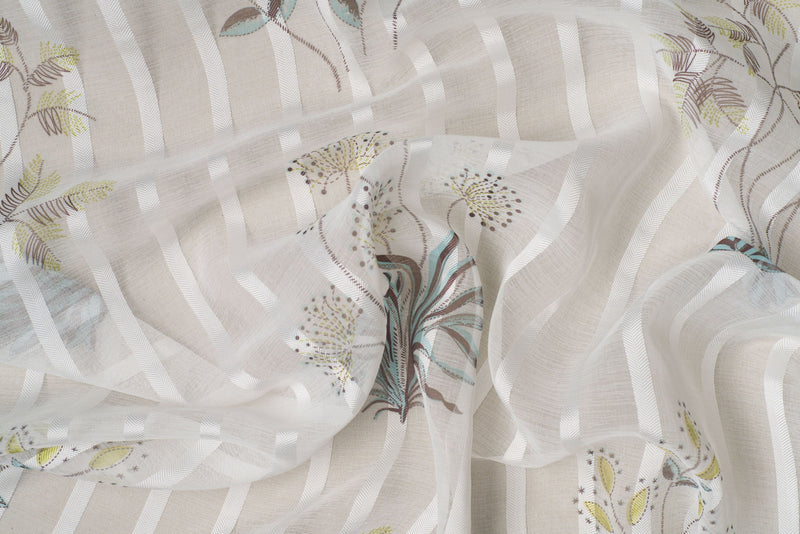 WAIKIKI Floral Custom Made Curtains - sheer