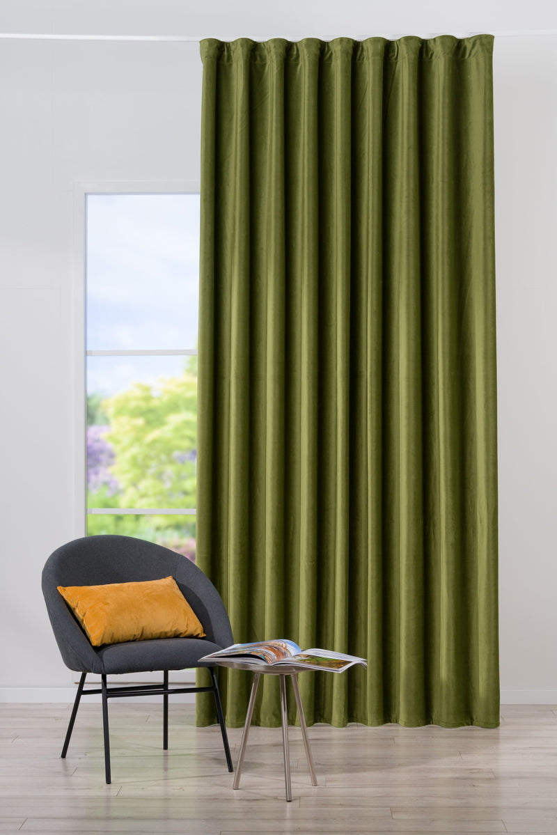 Collaroy Green velvet Custom Made Curtains