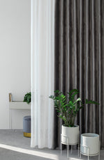 Collaroy Grey dark velvet Custom Made Curtains