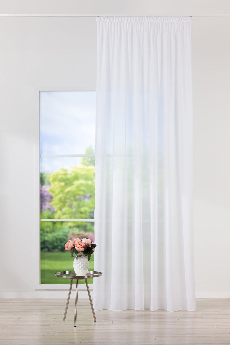 FOGGIA White Custom Made Curtains - sheer