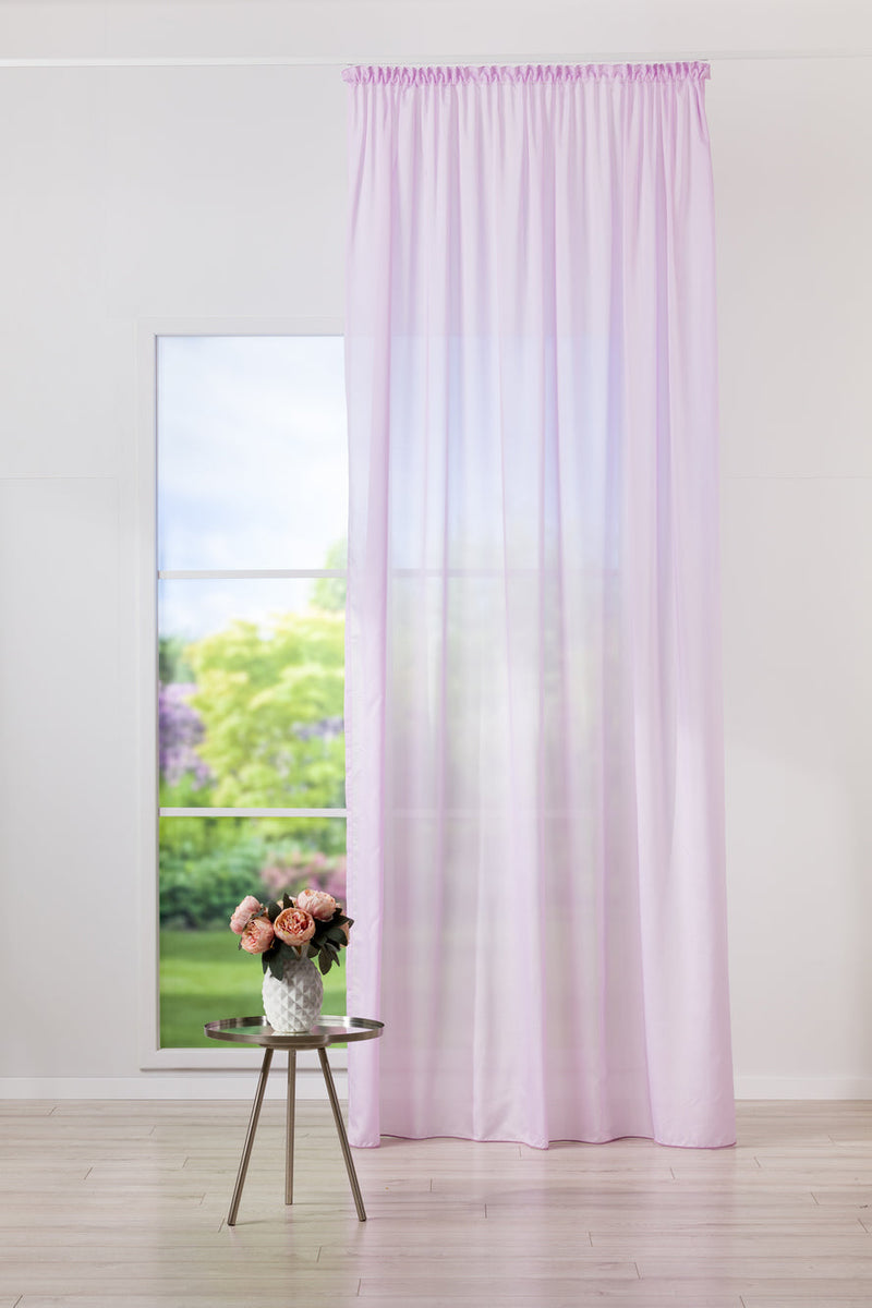 FOGGIA Pink Custom Made Curtains - sheer
