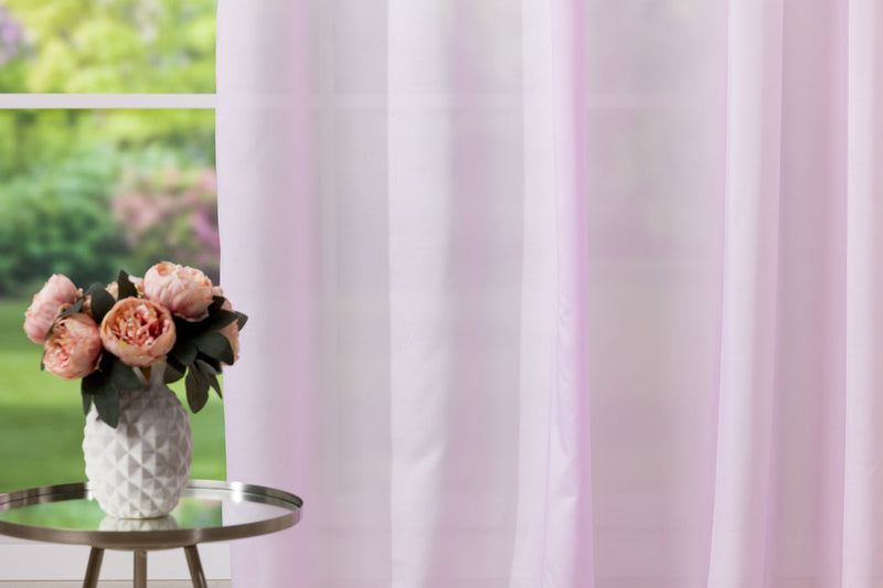 FOGGIA Pink Custom Made Curtains - sheer