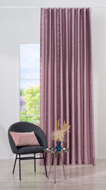 Roseville pink velvet Custom Made Curtains
