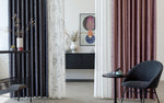Roseville grey velvet custom made curtains